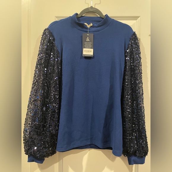 Womens sequin long sleeve top - Picture 1 of 4